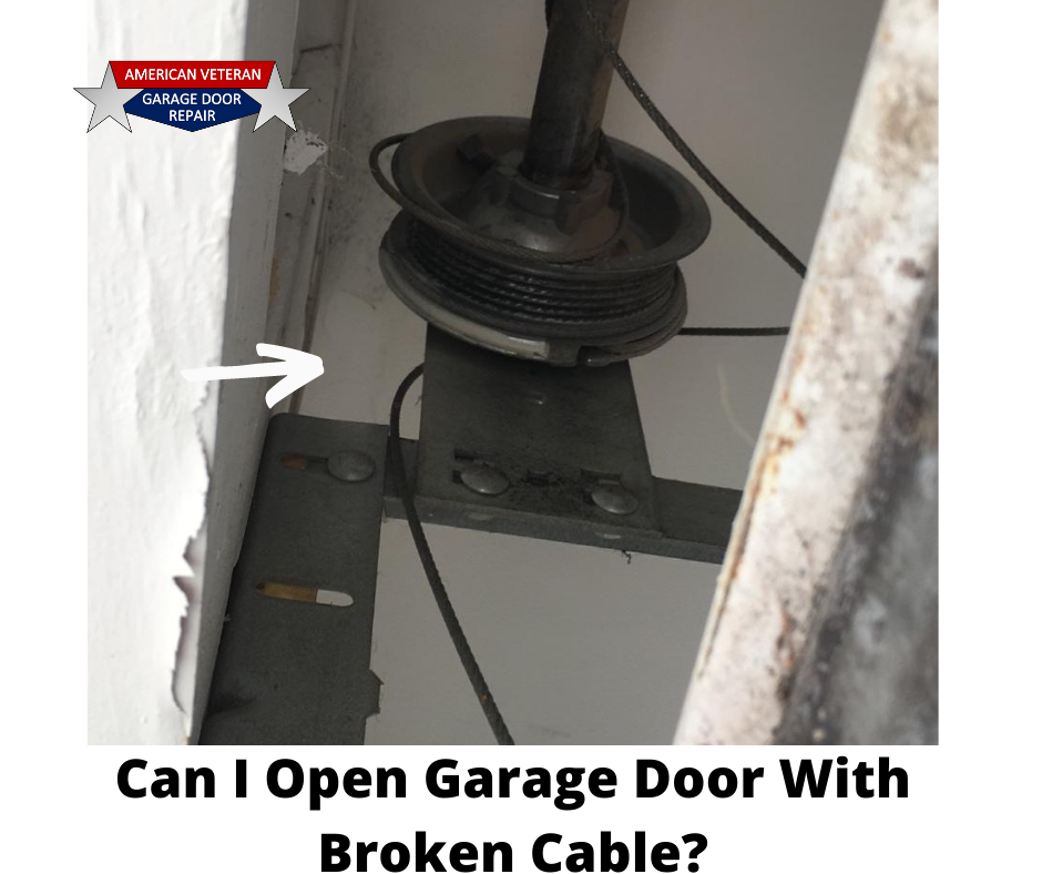 Can I Open Garage Door With Broken Cable, Garage Door Cable Snapped How To Open