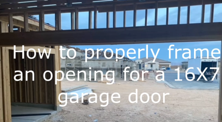 Framing A Garage Door Opening, Garage Door Rough Opening