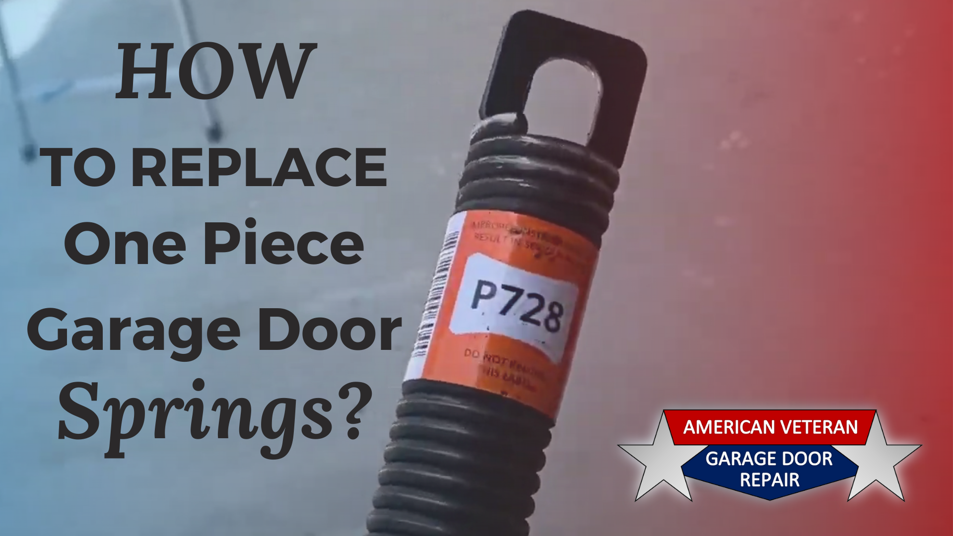How To Replace One Piece Garage Door Springs