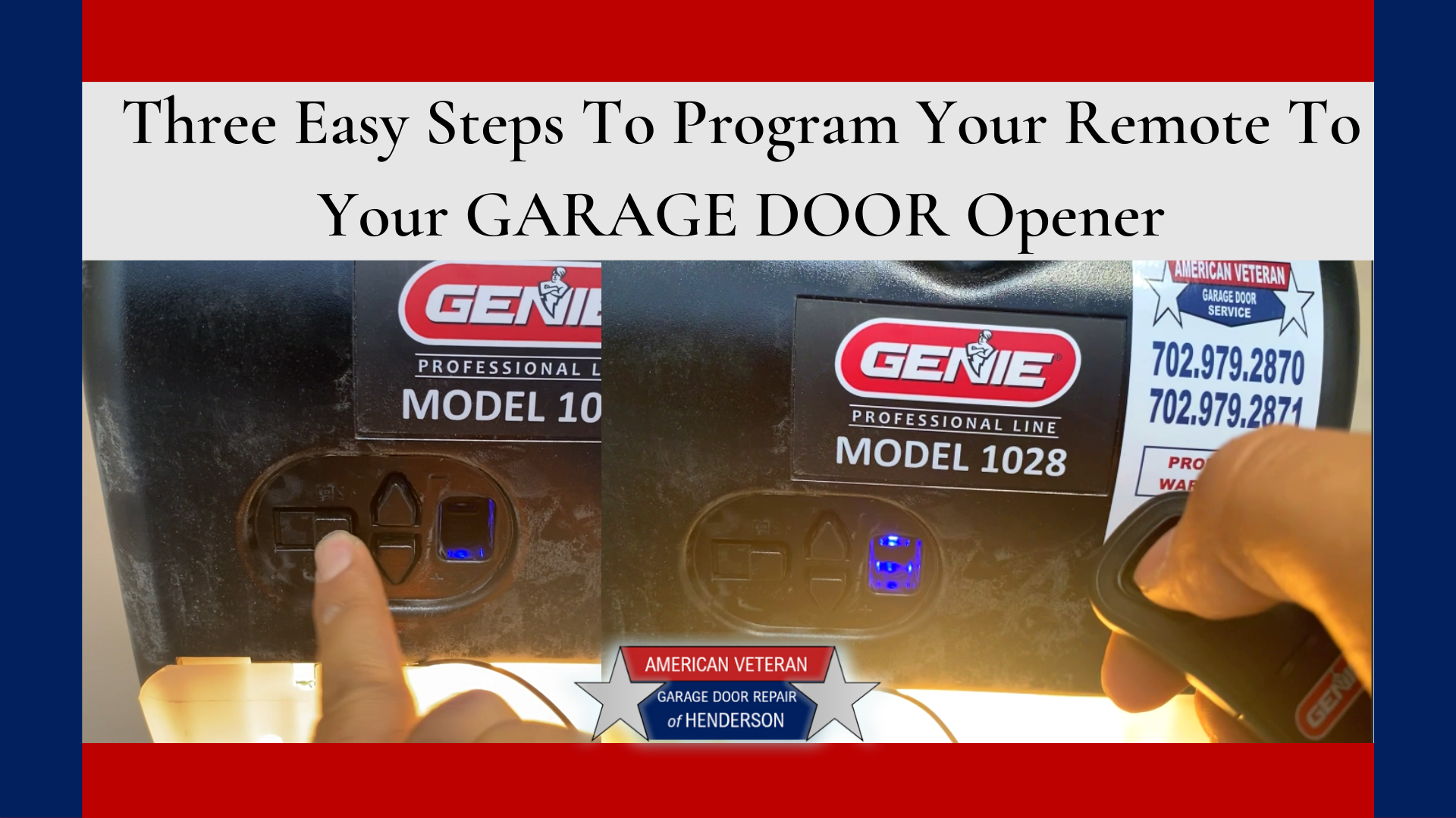 Genie 1024 Garage Door Opener Programming - How To Program Your Remote To Your Garage Door Opener 1 1